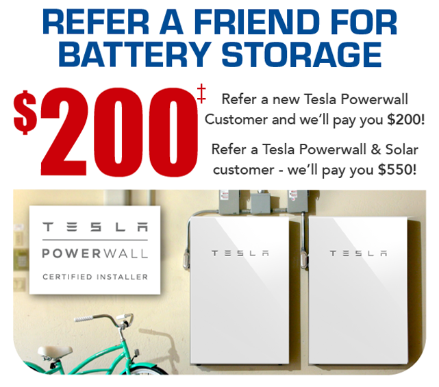 Refer a Frend $200 Tesla Powerwall Battery Storage